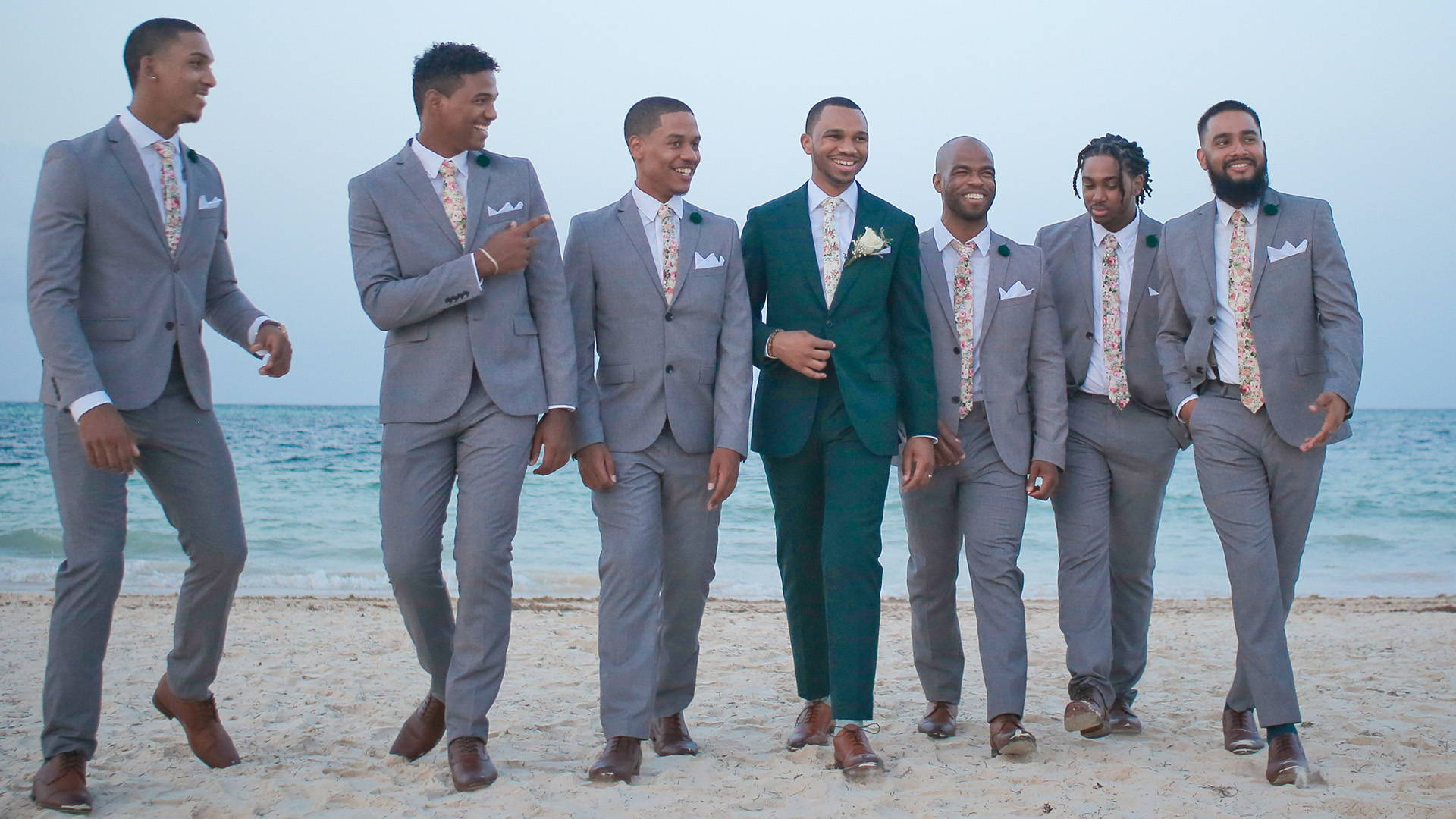 Groom and Groomsmen together