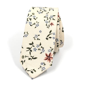 floral desert cream tie