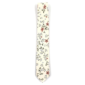 floral desert cream tie