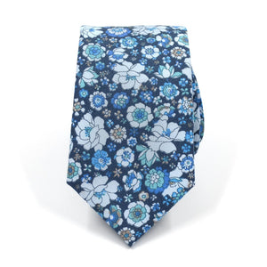 floral navy blooms tie