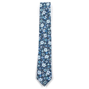 floral navy blooms tie