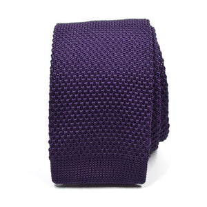 Knit purple tie