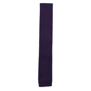 Knit purple tie