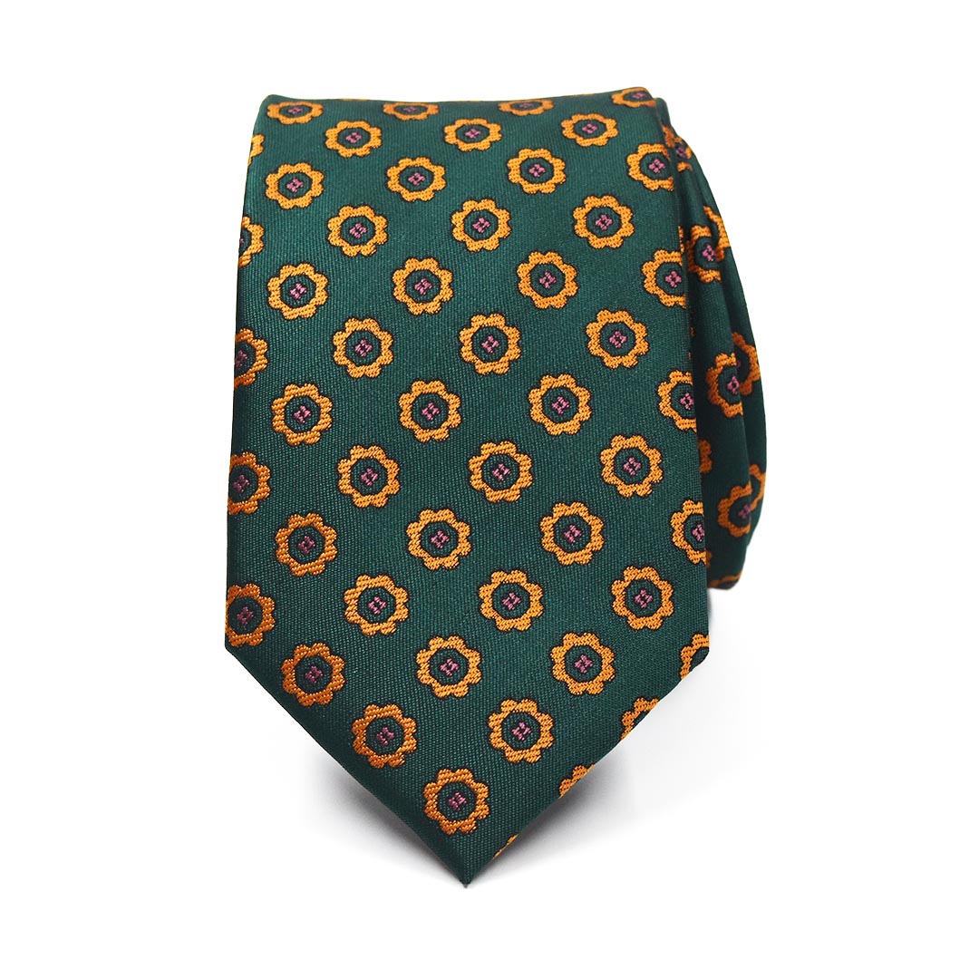 Royal Emerald Dots Tie Set