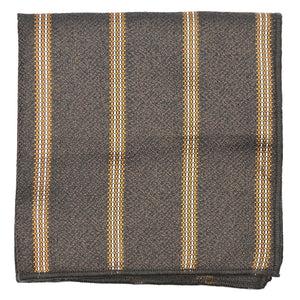 Brown striped pocket square