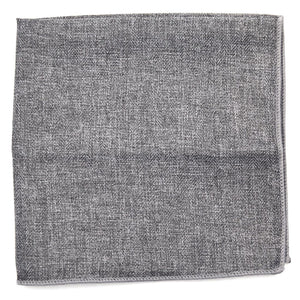 Grey Herringbone Pocket Square