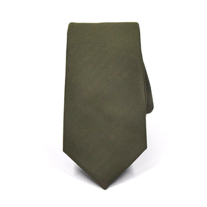 Herringbone Olive Tie