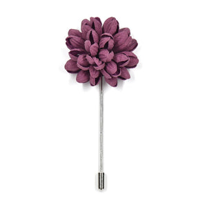 front of the hyacinth buds sangria lapel pin