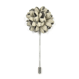 sage green flower lapel pin