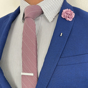 Pinstripe Chevron Mauve Tie