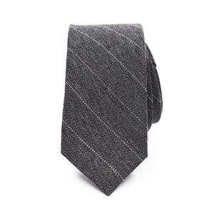 Pinstripe Chevron Charcoal Tie