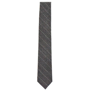 Pinstripe Chevron Charcoal Tie