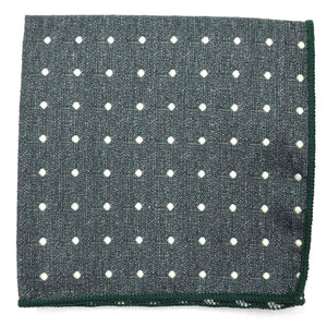 polka dot green pocket square