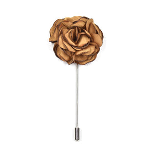 Lapel Pin - Rose Light Brown