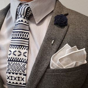 Knitted Navy Tundra Tie