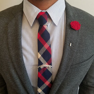 Plaid Navy Tommy Tie