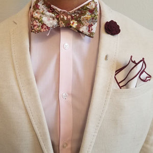 Floral Moss Self Tie Bow Tie