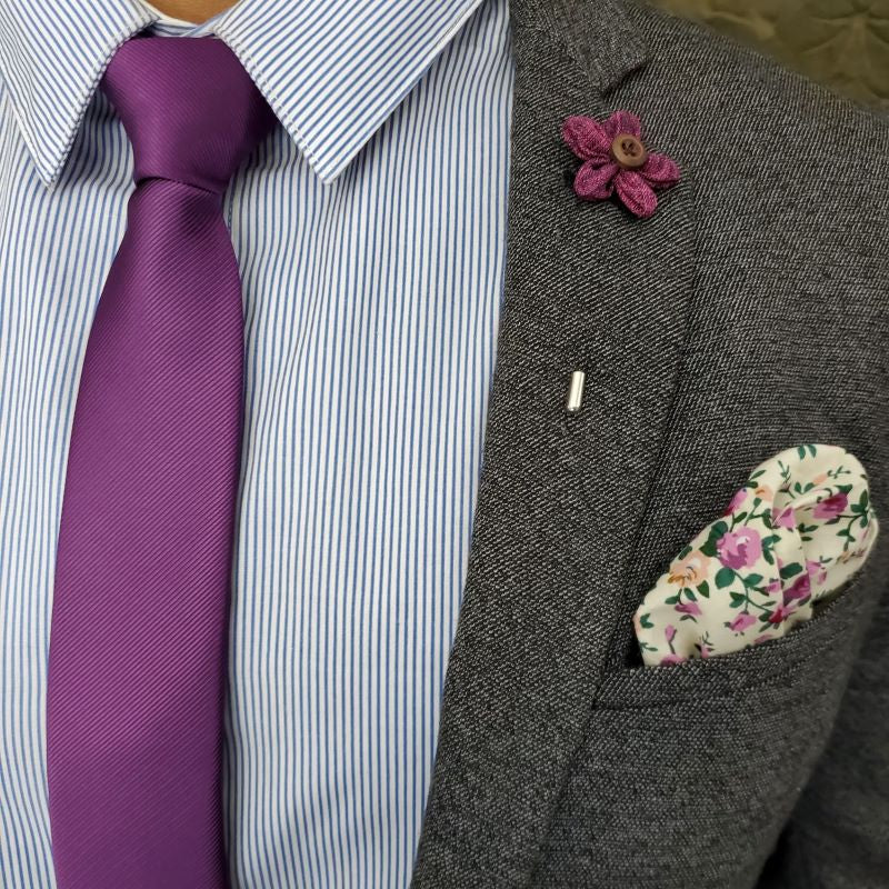 Lapel Pin - Wildflower Boysenberry - Art of The Gentleman