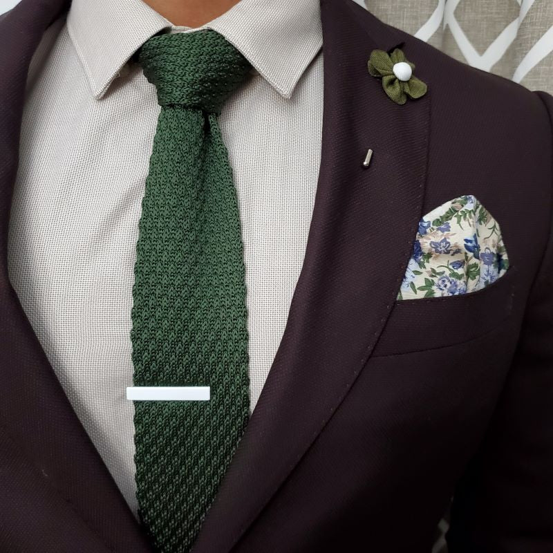 Pine Forest Green Paisley Tie 