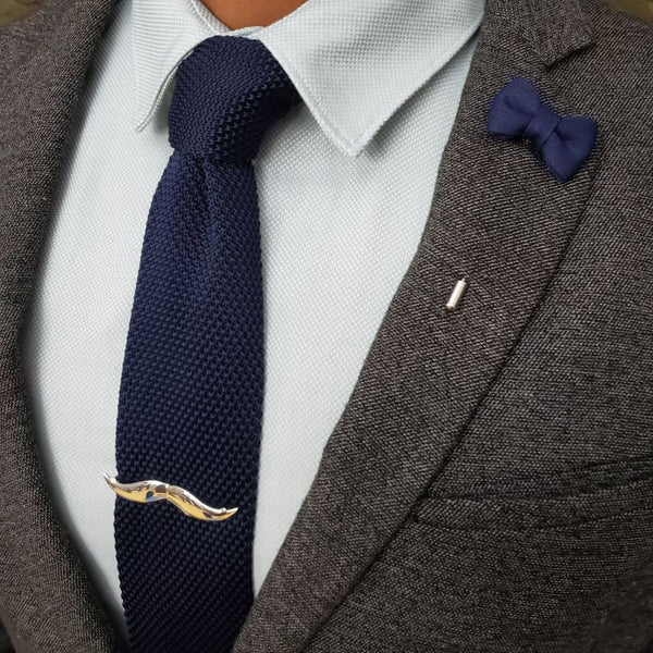 Art of The Gentleman Lapel Pin - Striped Blue Tie