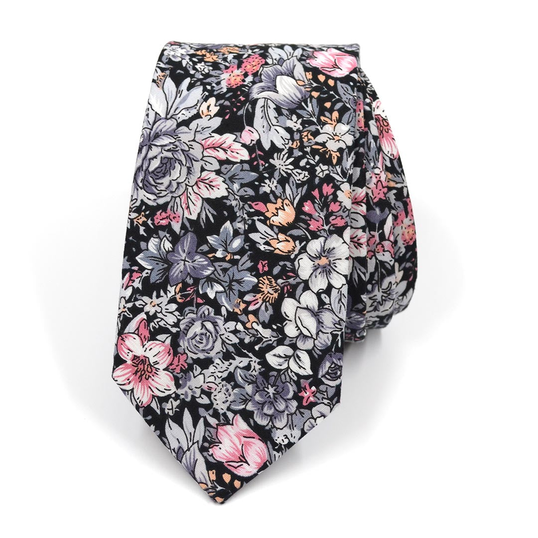 Floral Black Tie - Art Of The Gentleman