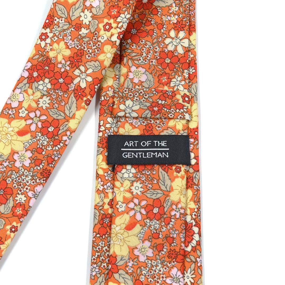 Floral Burgundy Tie - Art of The Gentleman