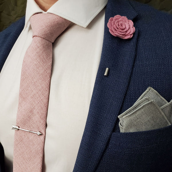 Linen Pink Tie - Art of The Gentleman