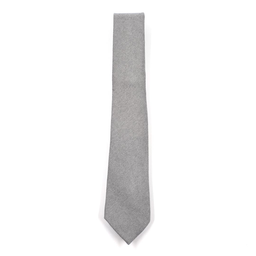 MicroSuede Light Grey Tie Traditional