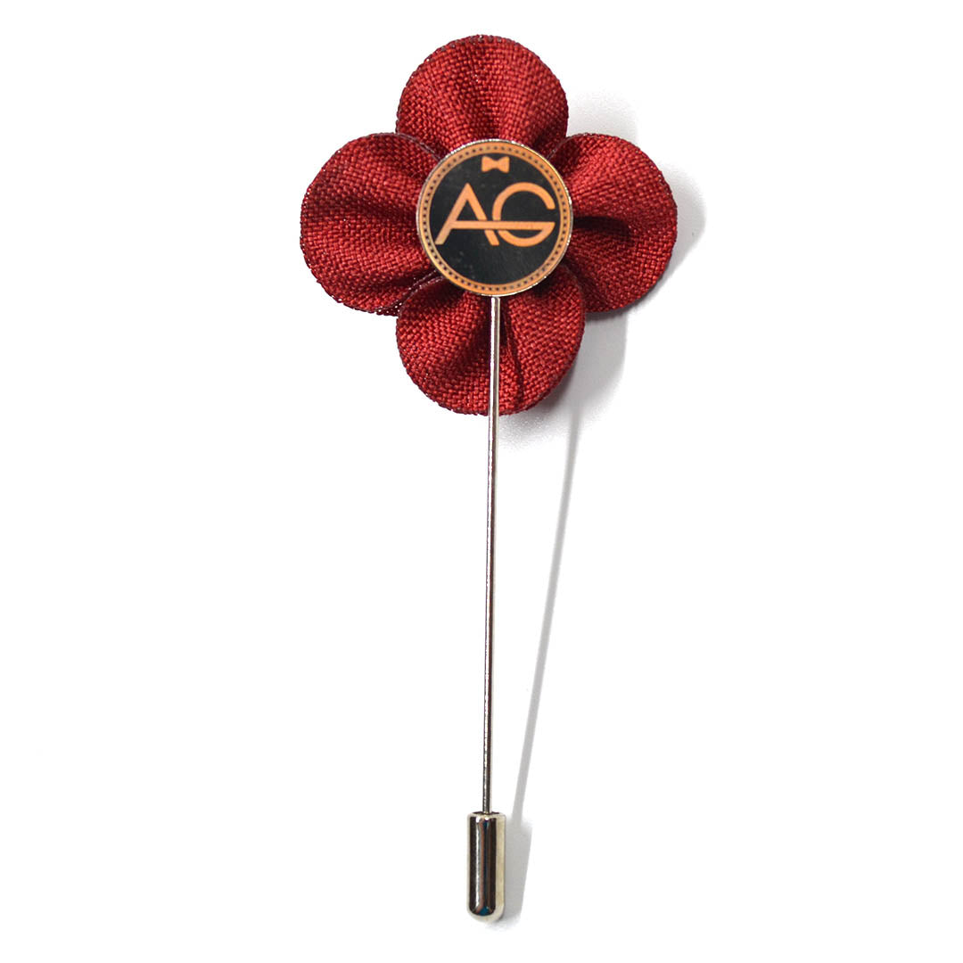 Art of The Gentleman Lapel Pin - Floral Red