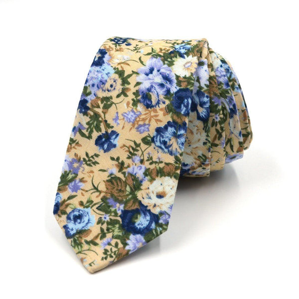 Floral Blue Star Tie - Art of The Gentleman